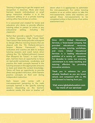 Geometry: High School Math Tutor Lesson Plans: Geometry Basics, Conditional Statements, Geometry Proofs, Triangles & Angle Relationships, Triangle ... Sine & Cosine (Math Tutor Lesson Plan Series) - Image 2