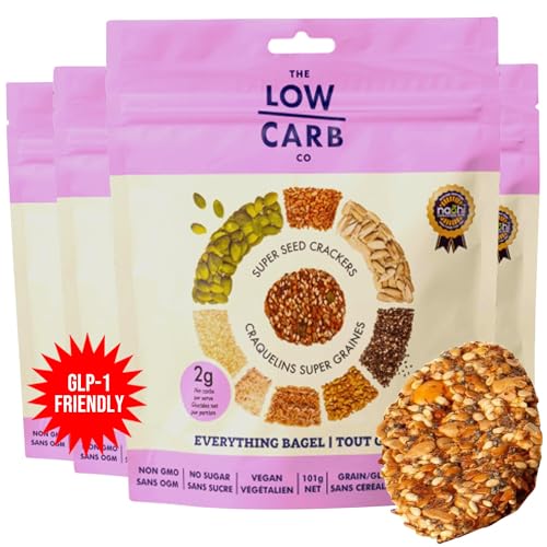 Image of The Low Carb Co High Protein Seed Crackers, Everything Bagel, 4-Pack