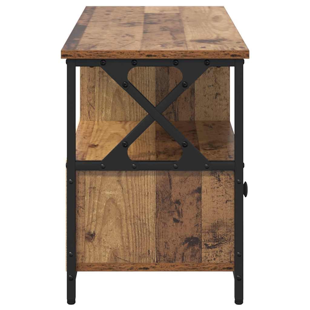 Szafka pod telewizor z szufladą ze starego drewna, 90 x 33 x 45 cm