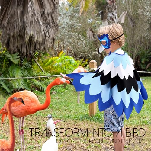Disfraz de pájaro con máscara 3D para niños miniatura 4