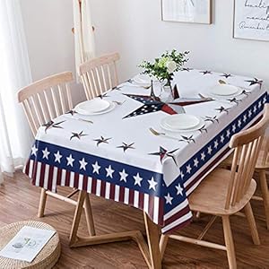 Rectangle Tablecloth 60x84 inch July 4th Independence Day Payty USA Flag Stars Blue Red Stripe Waterproof Polyester Table Cloth Decorative Oil-Proof Table Cover for Dining Table Banquets Party Rectangle Tablecloth 60×84 inch July 4th Independence Day Payty USA Flag Stars Blue Red Stripe Waterproof Polyester Table Cloth Decorative Oil Proof Table Cover for Dining Table Banquets Party