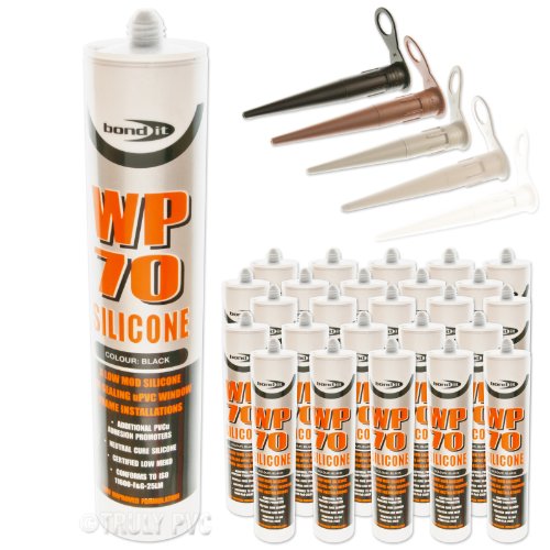 25 X Rosewood WP70 Silicone Sealant Low Modulus Builders External Windows Doors Upvc Wood