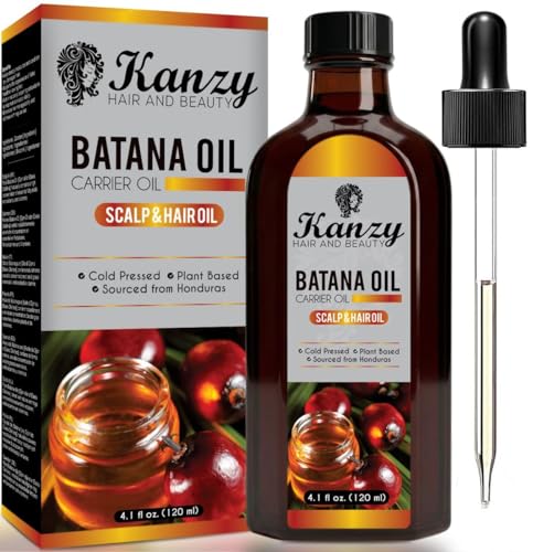 Kanzy Batana Oil 120ml Pure Natural Hair Oil Deep Moisturizing Oil for Dry Damaged Hair - Nourishes Strengthens and Softens - Suitable for All Hair Types