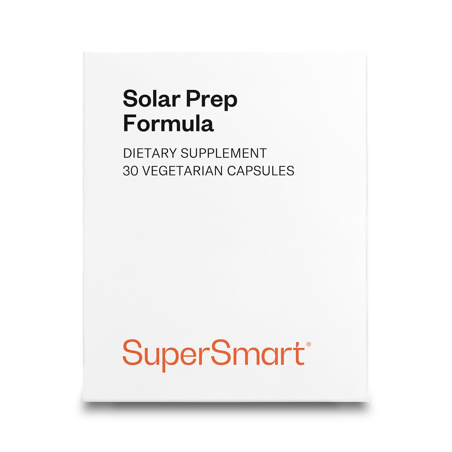 Supersmart Solar Prep Formula (Advanced Formula) - with Beta Carotene, Biotin - Skin Supplement | Gluten Free & Vegetarian Friendly - 30 Capsules