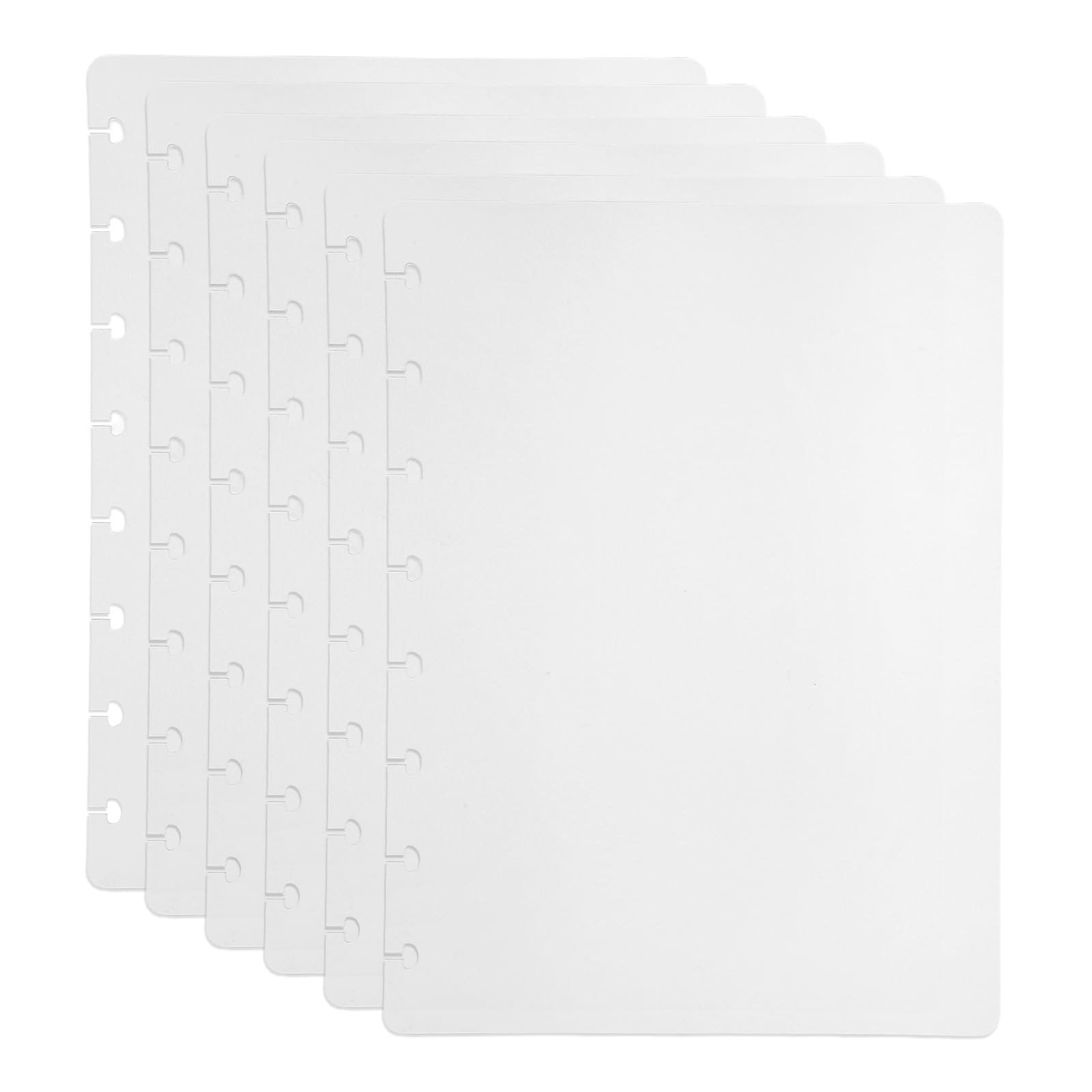 PATIKIL 3 Set Discbound Notebook Cover, 8.5 x 6 A5 Letter Size PP Disc Planner Cover for Notebook Planner Office Product, White โ image 1