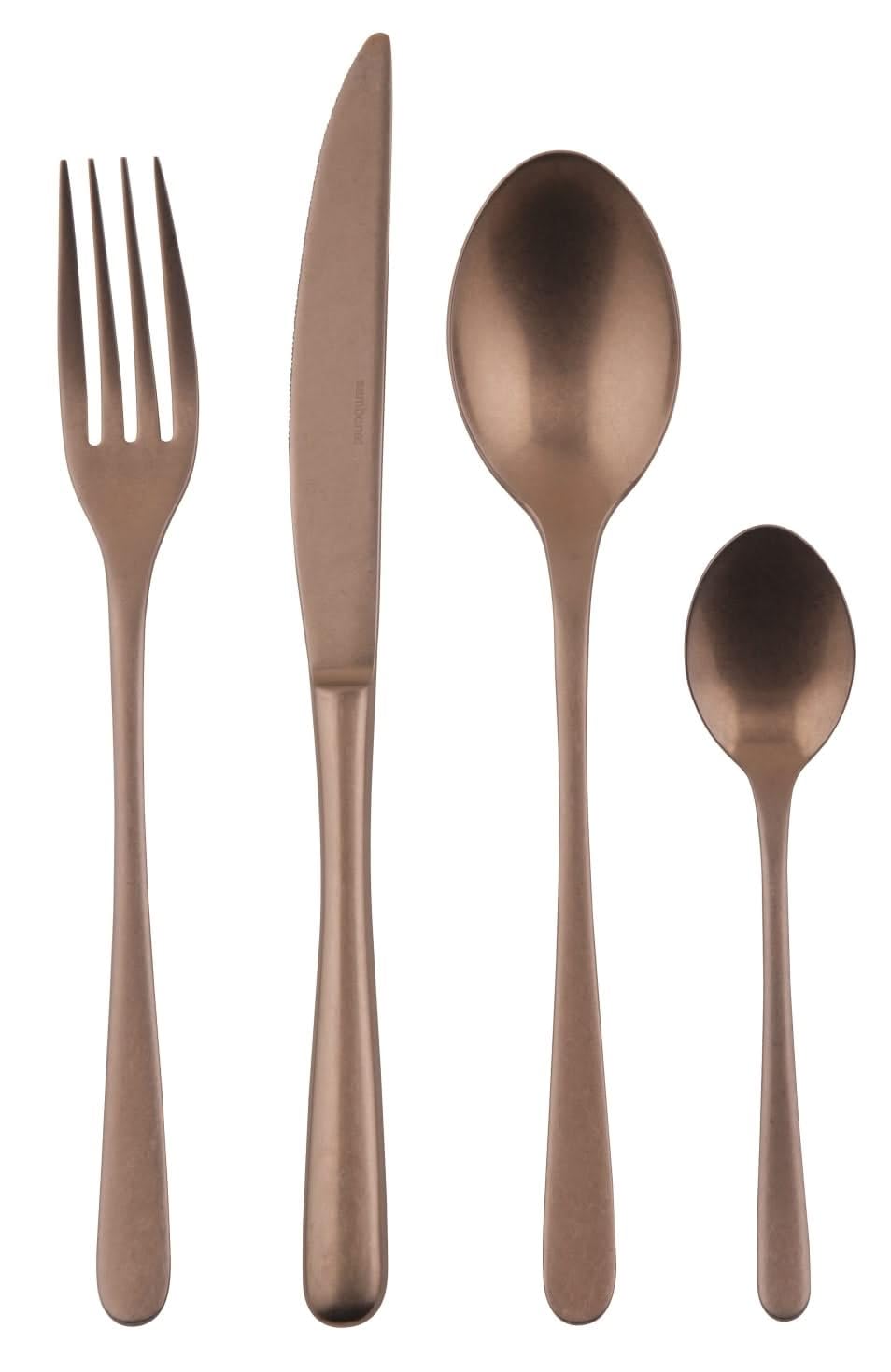 Sambonet Rosenthal Kupferbesteck Besteck-Set Kupfer - Taste Vintage - 24-teilig - Spülmaschinenfest