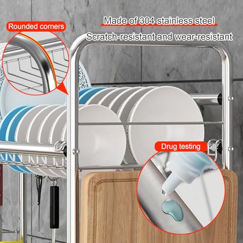Égouttoir à vaisselle évier encombré solution acier inoxydable 93 cm stable - 4