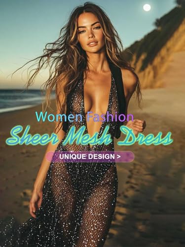 GRAEEN Black See Through Dress Sheer Mesh Rave Outfits Long Dresses for Women (Large, A1-Black) - Image 2