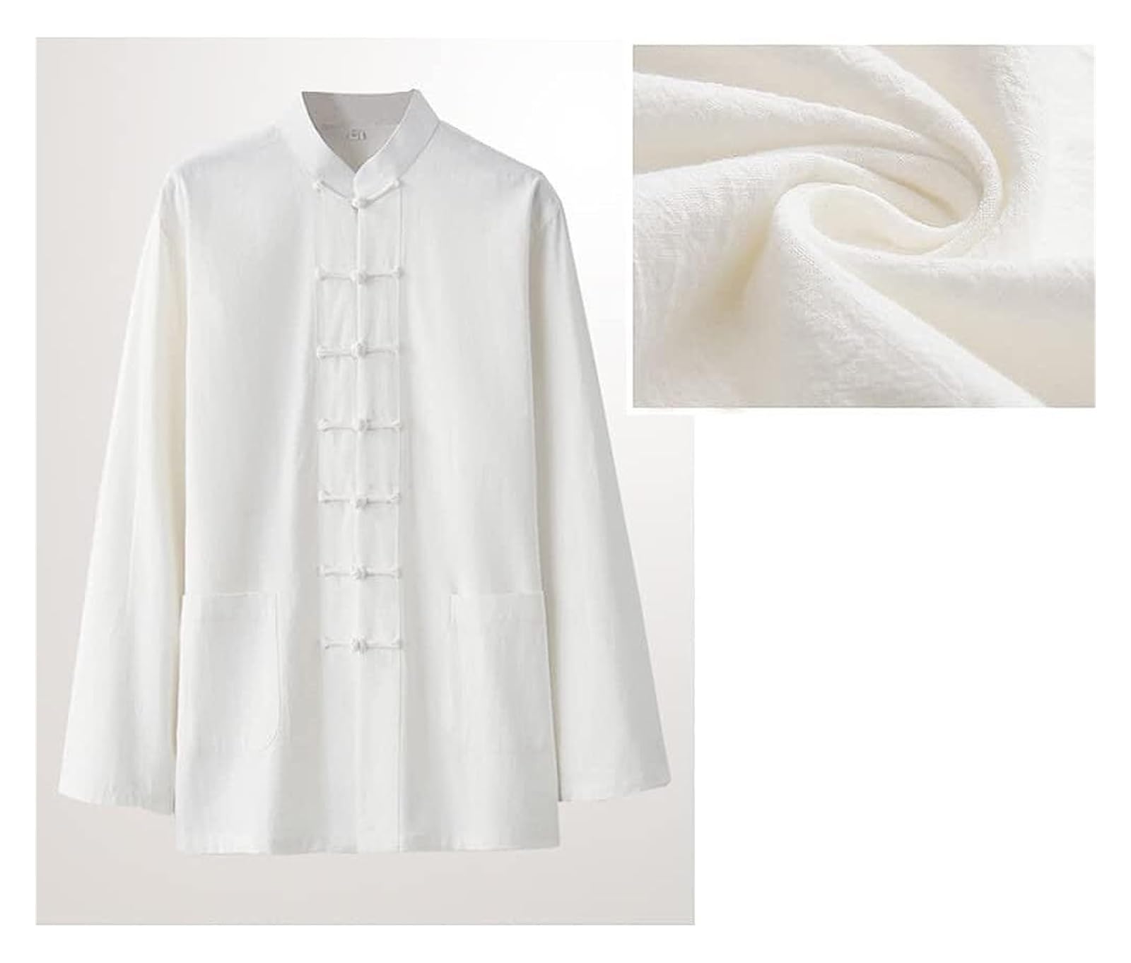 Uniforme Tai Chi Coton Lin Hommes Vêtements Traditionnels Chinois Manches Longues Costume Tang Hanfu Arts Martiaux Tenues Tai-chi