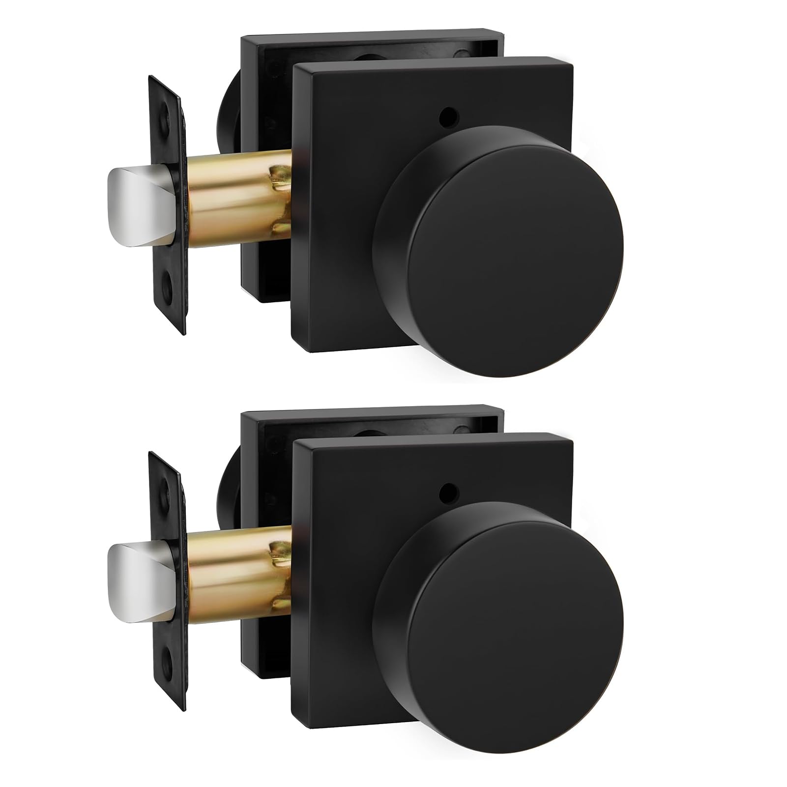 Goldenwarm Matte Black Door Knobs - 6 Pack -18 Goldenwarm Matte Black Door Knobs - 6 Pack -18