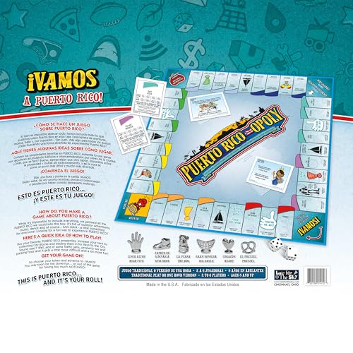 Late for The Sky Puerto RICO-OPOLY juego de mesa bilingüe miniatura 5