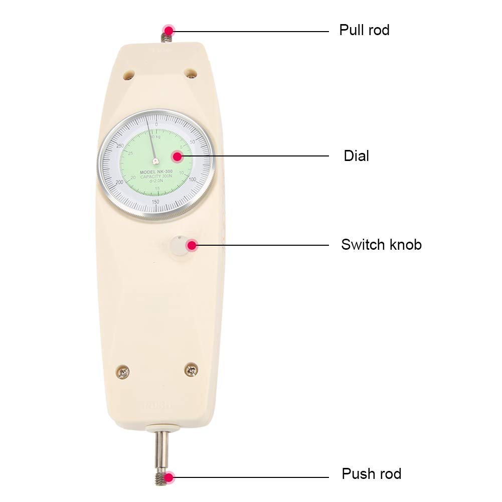 Dinamometro, dinamometro analogico 300N Strumento di misura della Tester Strumento di misurazione della di spinta per la misurazione della di apparecchi elettrici, hardware