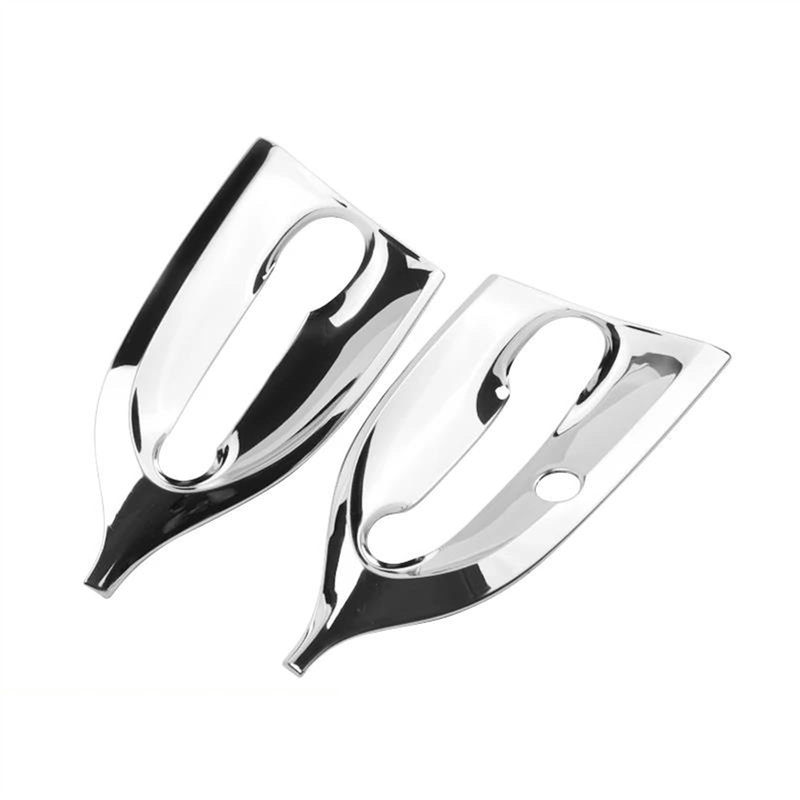 KJHOPY Car Styling Carbon Fiber for Smart 453 for Fortwo Outer Door Bowl Handle Stickers Protection Covers Trim Exterior Door Handle(Silver A)
