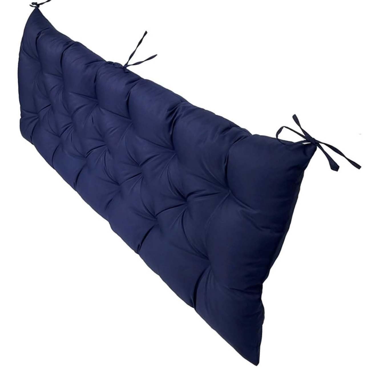 Coussin de banc de jardin 100 x 50 cm bleu marine pour matelas de chaise extérieure