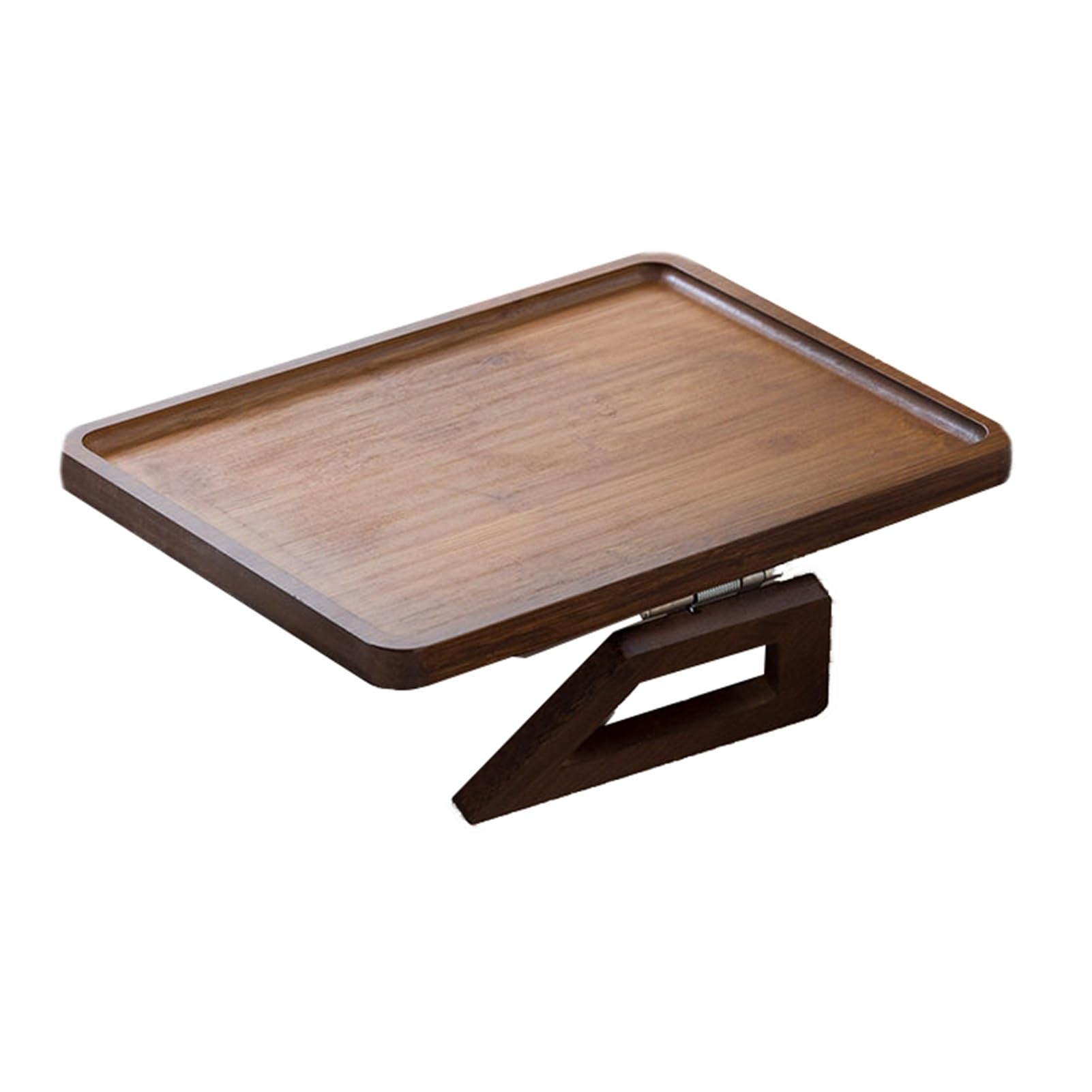 XCSDEW Bamboo Sofa Tray,Rectangular Armrest Storage Shelf,Foldable Stand,Suitable for Storing Cups,Mobile Phones and Snacks(Color3)