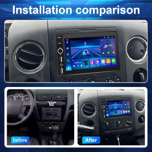 Image of 5G WiFi Double Din Car Radio for Ford F150 2004-2008 Head Unit Android 15, 4 Core 7 Inch Touch Screen Car Stereo with Wireless Carplay Android Bluetooth Backup Camera FM /RDS Mirror Link 2+64G