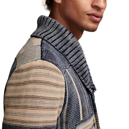 Lucky Brand Men's Patchwork Shawl Cardigan3