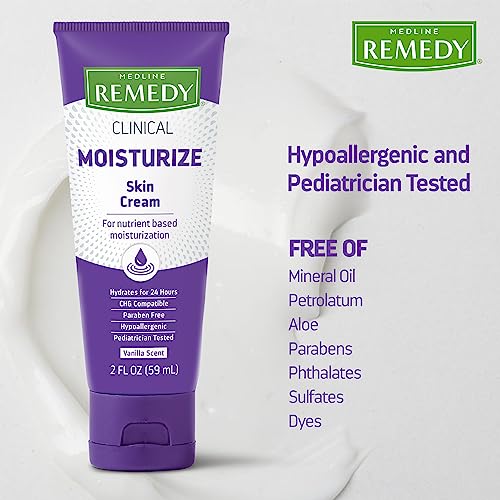 Image of Medline Remedy Clinical Skin Cream, Nourishing Formula for Dry Skin, 2 oz., Pack of 24