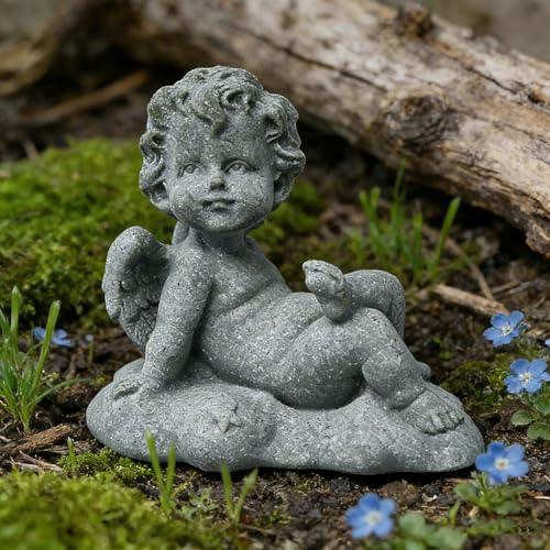 Mini estatua de ángel guardián de arenisca miniatura 4