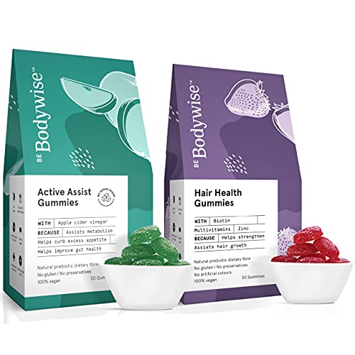 Bodywise Biotin Hair Gummies No Added Sugar High Potency Biotin Supplements for Stronger