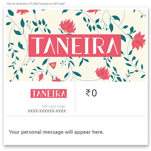 Taneira | E-Gift Card | Instant delivery | Valid for in-store and website purchases | 6 months validity