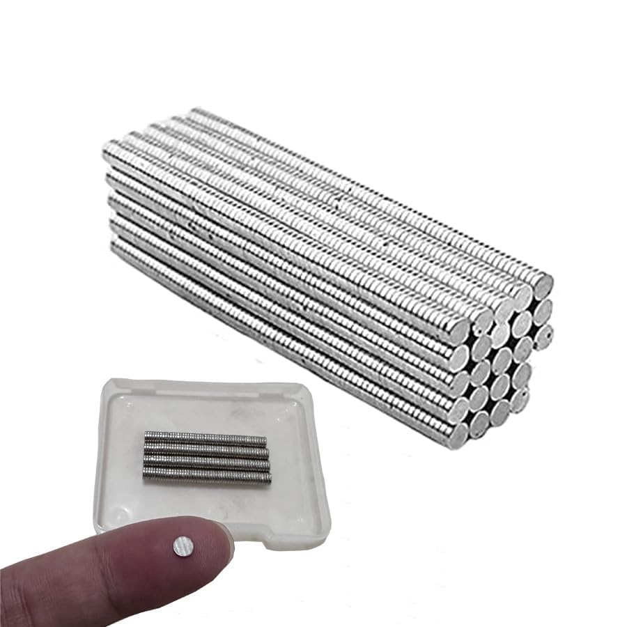 Image of SNOOGG 8 x 2 mm Neodymium N35 disc Rare Earth Magnets for Whiteboard Fridge, Crafts, DIY, Science, Craft, Office, Students, Projects, Pack 40 Pc (Use for 14 Year Age and Above only)