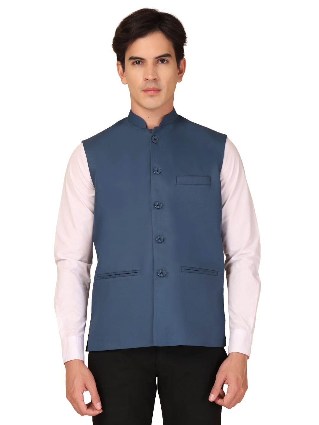 vastraa fusion Bandi Modi Koti, Nehru Jacket for Men, Cotton Waistcoat for All Occasion: Diwali, Wedding, Ethnic, Office Party, Formal & casual Look-picture-14