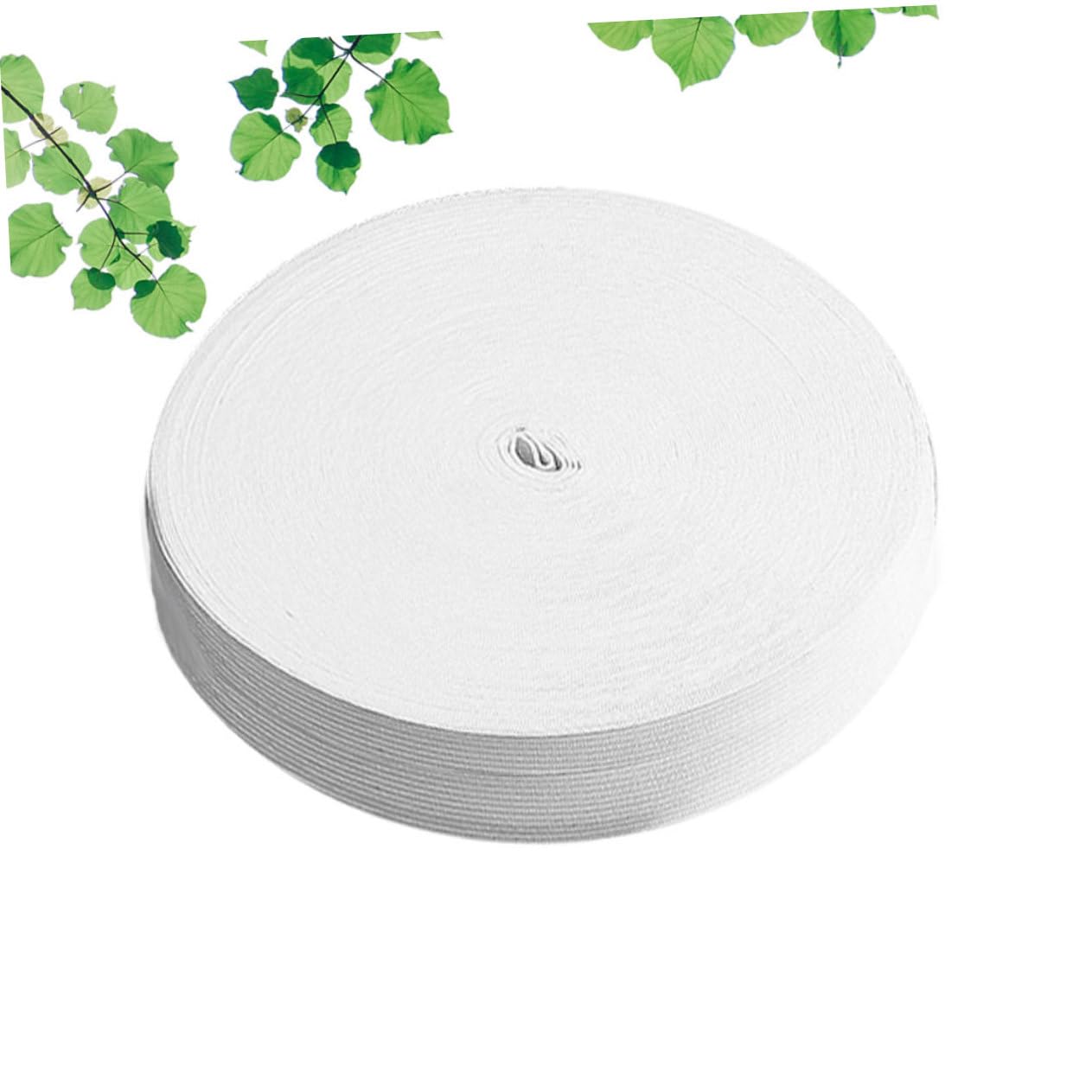 1rotolo Nastro Elastico Piatto da Metri per Cucito di Abbigliamento Progetti Fai da Te Comodo e Resistente Colore Bianco