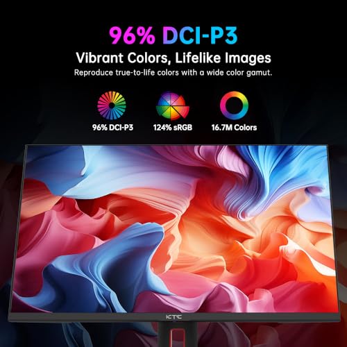 27-Inch 2K Gaming Monitor, 180Hz Refresh Rate, QHD 2560 * 1440 Fast IPS Screen, 1ms, 124% SRGB, FreeSync G-SYNC, Full HD, VESA Mount - Monitor - Immagine 4