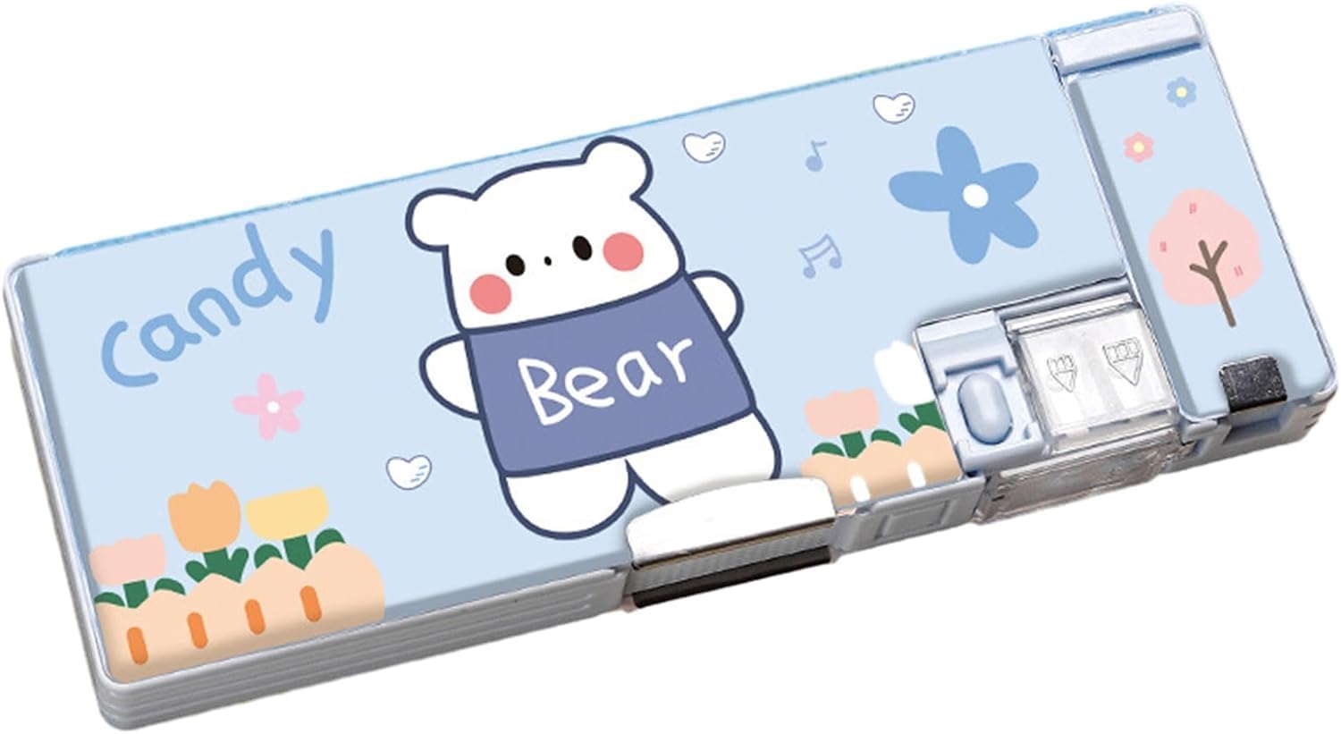 MILONI USA Plastic Multifunctional Pencil Box For Kids, Pencil Box, Kids Pencil Box For Girls, Magnetic Pencil Box For Girls, Girls Pencil Pouch, Pop Up Pencil Box (Bear Pencil Box) - Multicolor (B0CRDW9W46) Amazon Price History, Amazon Price Tracker