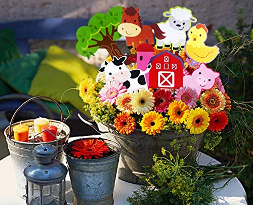 image for LaVenty 28 PCS Farm Animals Birthday Centerpiece Farm Animals Party Fa