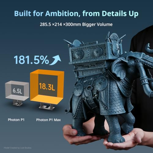 Image of ANYCUBIC Photon P1 Max, Large Resin 3D Printer with Smart Tank Heating