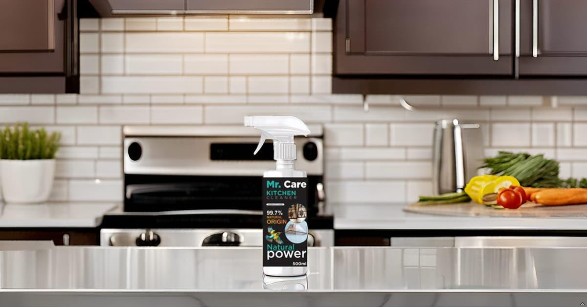 Natural Power Kitchen Cleaner Degreaser | Kitchen All-Round Surface | Chimney Degreaser | Glass Stove Top Cleaner | Grease Removal | Kitchen Oil Stain Remover | 500 ML Spray (Multipurpose)