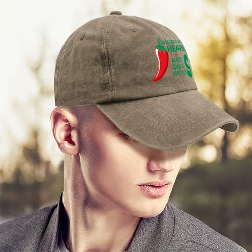Good Girls Go to Heaven Bad Girls Go to Chilis Baseball Cap Men Hat for Men's Breathable Cap4
