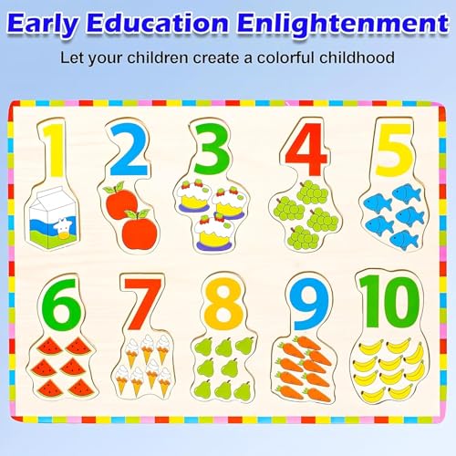 Image of VERAT Montessori Wooden Shape Sorter Toy | Color & Shape Matching Stacking Puzzle | Educational Learning Toy for Toddlers Boys & Girls Age 1 2 3 Years (4 Shape)