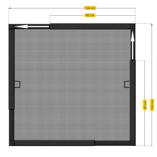 Mosquitera ventana TELESCOPE con marco de aluminio regulable 6