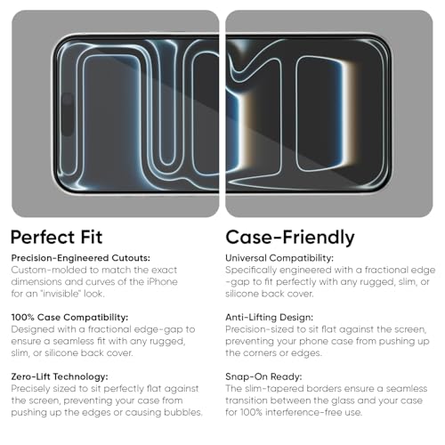 Image of POPIO Xtreme Series Pack of 2 Military-Grade Gorilla Tempered Glass for iPhone 16 Pro Max / 17 Pro Max | 9H Hardness, Edge-to-Edge Coverage, Anti-Scratch