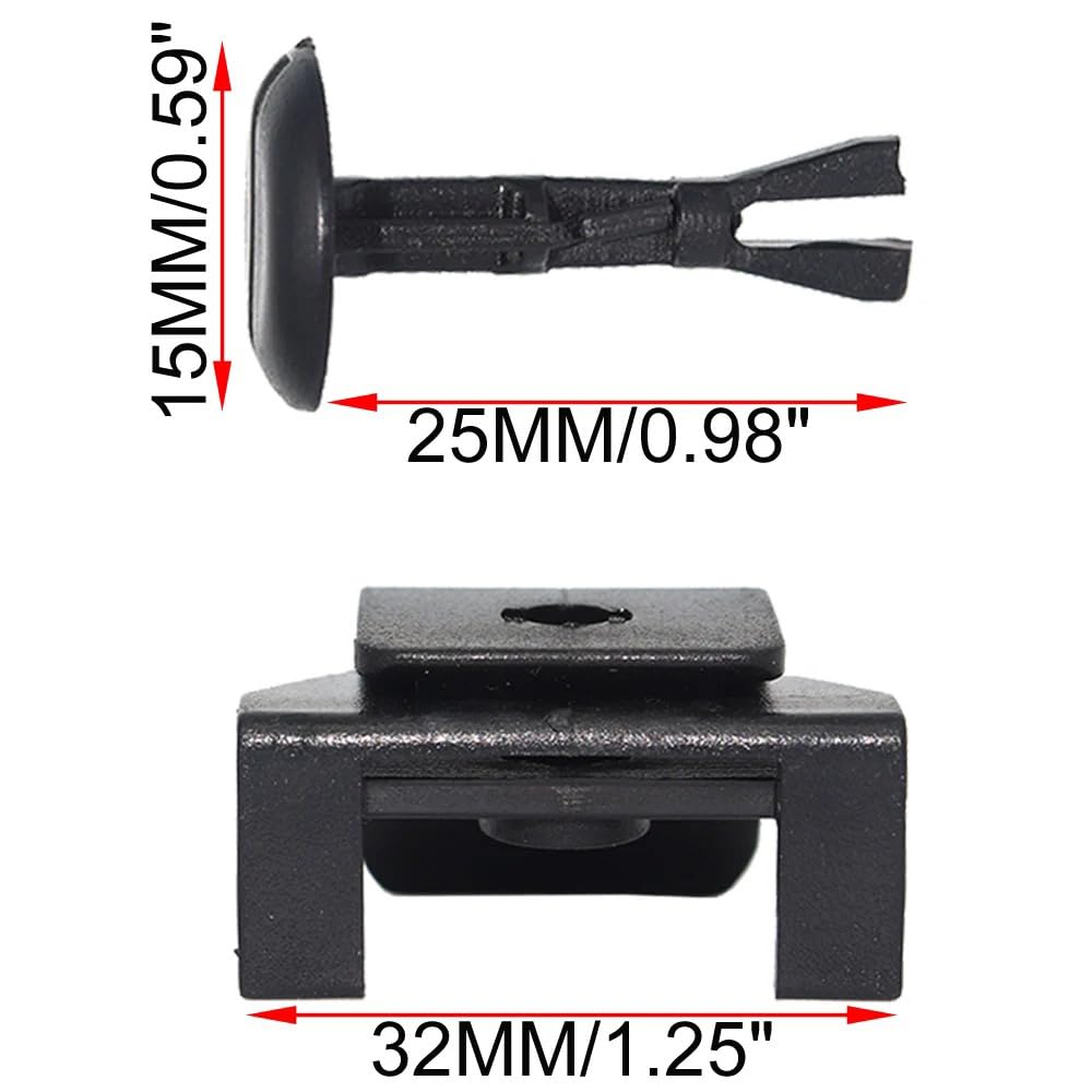 50 Clip Paraurti In Plastica Per Toyota – Adatti Per Corolla, RAV4, Avensis, Auris – Rivetti Per Fissaggio Parafango