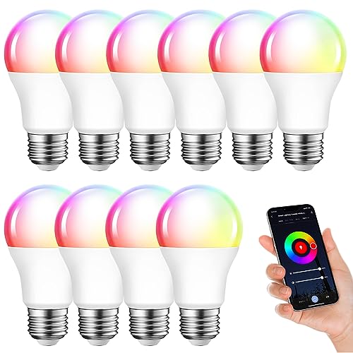 LVWIT X}[gd LEDd X}[gCg E26 60W` 810lm dF F F RGBCW}`J[ Av F 2.4GHz Wi-Fi u AlexaΉ Google HomeΉ ^C}[@\ ȃG