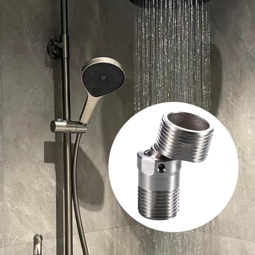 Image of Faucet Angled Curved Foot Sturdy Universal for Utility Room Bathroom Kitchen|Stainless Steel Shower Head Swivel Adapter Angled Connector