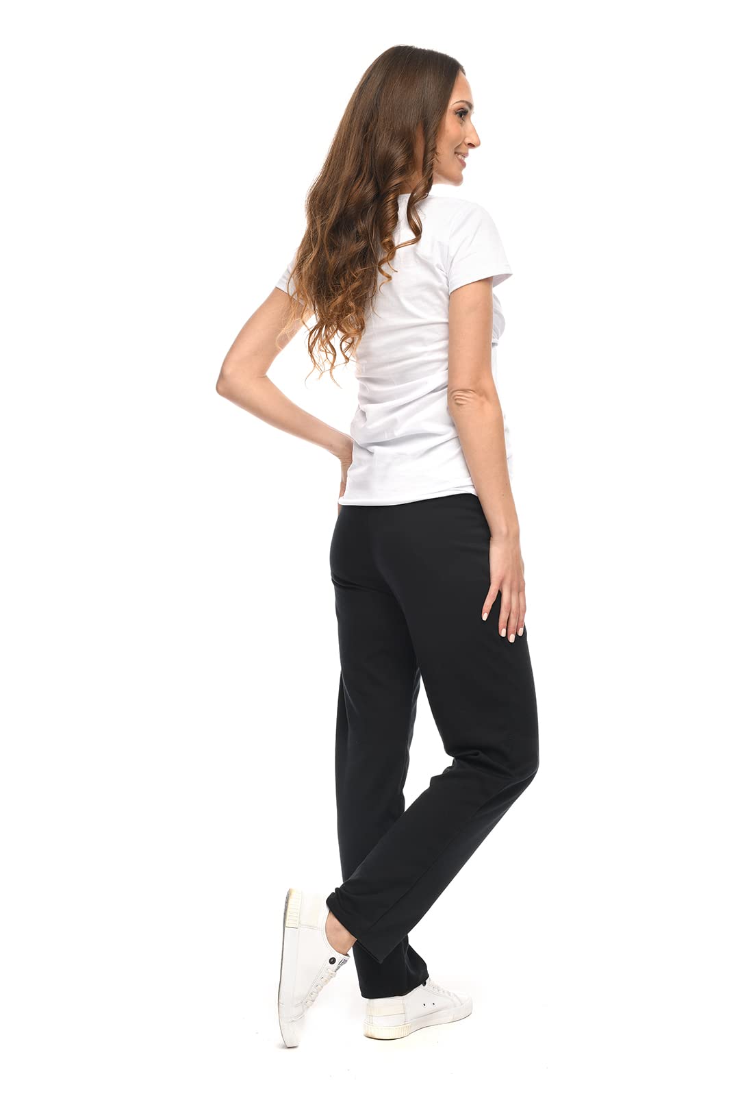 MijaCulture Pantalon de grossesse décontracté Hanna M009, Noir , XXL
