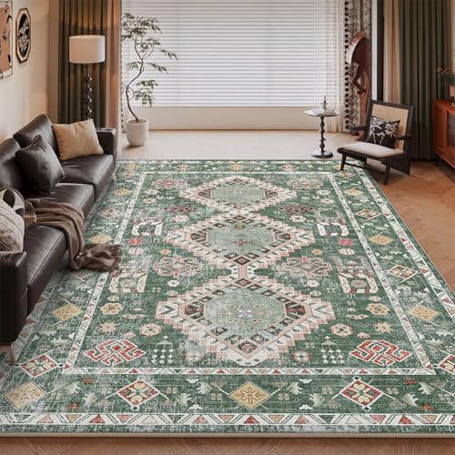 Tapis lavable en machine 60x120 vert rétro pour l'extérieur