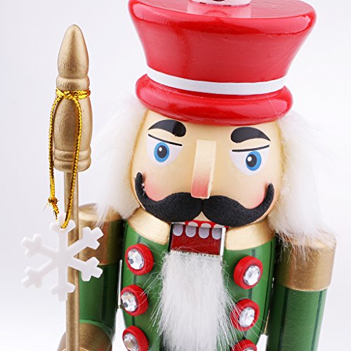 YIJU Presente Natal Noz Soldado Ornamentos de Madeira Soldado Quebra-nozes