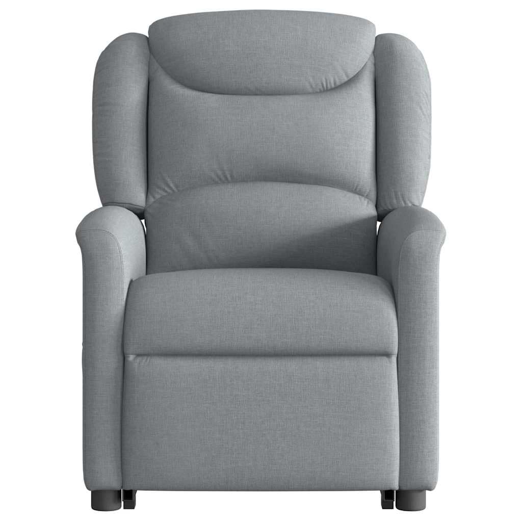 Sillón reclinable elevable de Tela Gris Claro