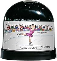 Vista 1 de PrintedPerfection.com Patinadora sobre hielo personalizada: regalo de globo de nieve femenino