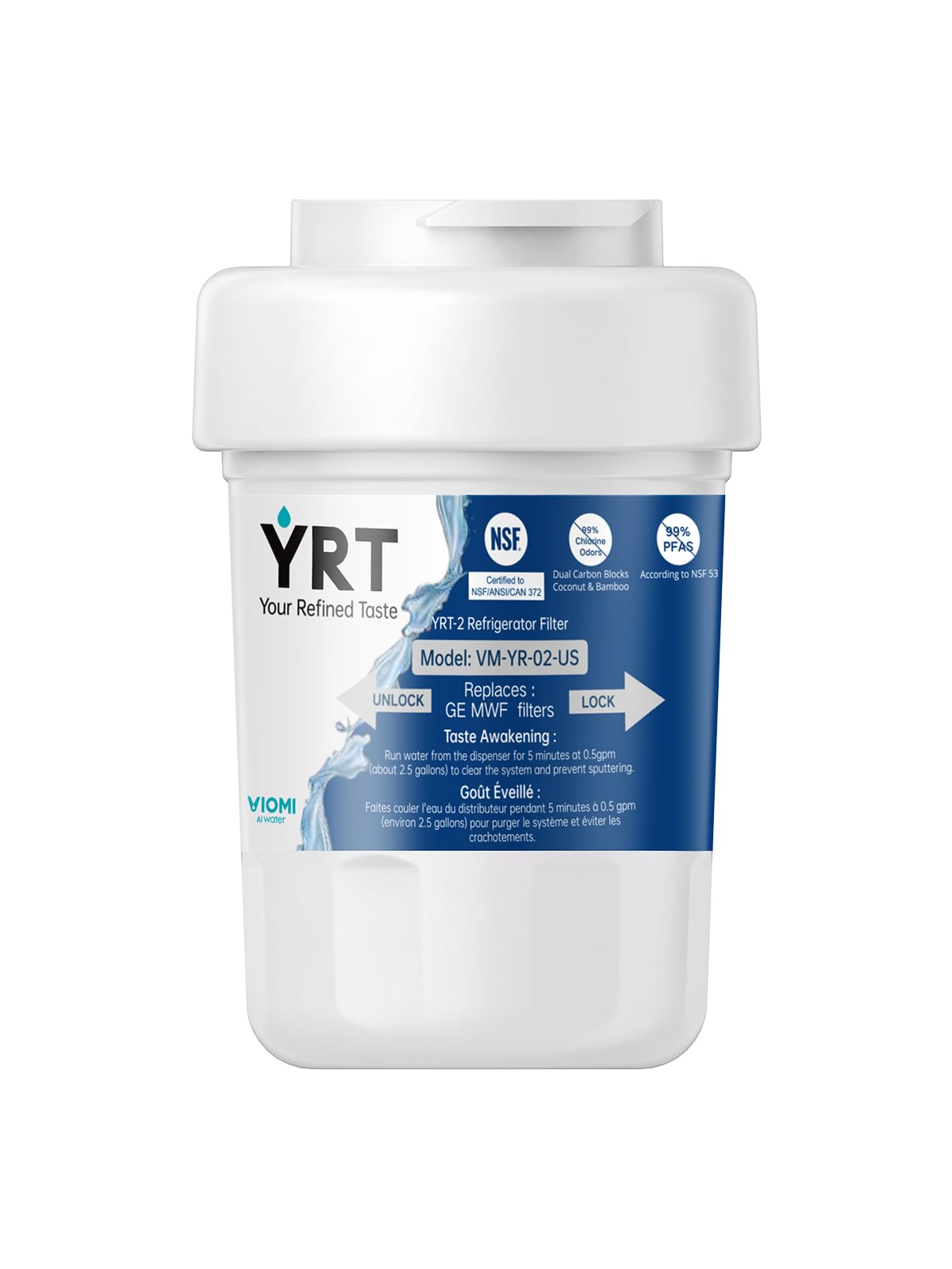 YRT WFC1201 Replacement Refrigerator Water Filter (1-Pack)