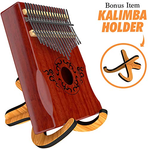 Kalimba Thumb Piano - 17 Keys Portable Thumb Piano, Perfect Gift for Kids and Adult Beginners, Finger Piano Made with African Wood, with Study Instruction, Tune Hammer and Durable Carrying Case - Thumbnail 6
