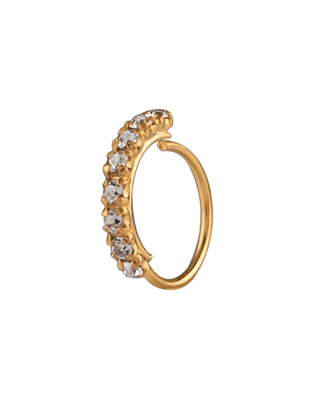 abhooshan 92.5 Sterling Silver Designer Cubic Zirconia CZ Stone Nose Ring for Women and Girls for Pierced Nose. (Silver Gold Plated Nose Rings With White Cubic Zirconia Stone) (B08Z2V6NWR) Amazon Price History, Amazon Price Tracker