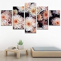 SIGNWIN 5 Panel Canvas Wall Art Pink Petals for Home Decorations Ready to Hang - 60