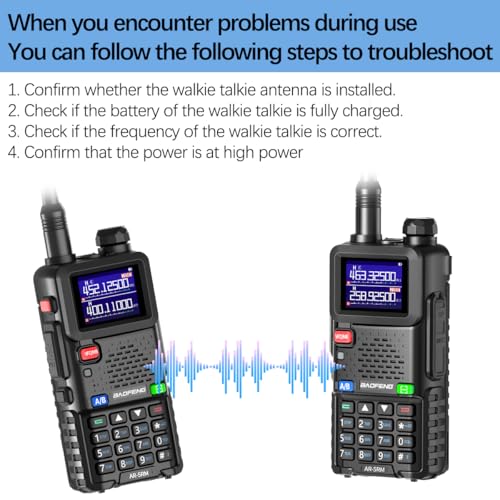 Image of Ham Radio Baofeng Radio 5RM 10W Long Range Handheld AR-5RM Two Way Radio UV-5R NOAA Weather Receiver Rechargeable Walkie Talkies Longe Range DTMF Copy Frequency 999CH with Type C Charging(1 Pack)
